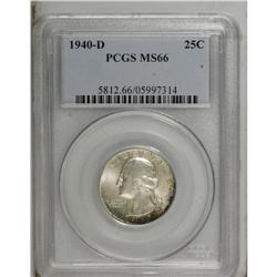 1940-D 25C MS66 PCGS. The lower-right obverse has an a 