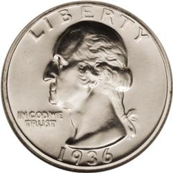 1936 25C PR66 NGC. The first proof Washington quarters 