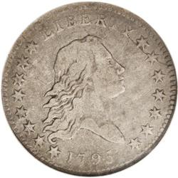 1795 50C 2 Leaves VF20 NGC. O-110a, R.4. The die crack 