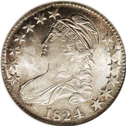 1824/4 50C MS65 NGC. O-110, R.2. The tip of a 4 is app 