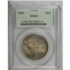 Image 3 : 1830 50C Small 0 MS65 PCGS. O-101, R.1. Identifiable b 