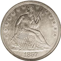 1857-S 50C MS62 NGC. The still-young San Francisco Min 