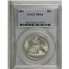 Image 1 : 1861 50C MS64 PCGS. A solidly struck and highly lustro 