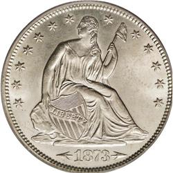 1873 50C Arrows MS64 PCGS. WB-106, Large Arrows. The m 