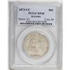 Image 1 : 1873-CC 50C Arrows XF40 PCGS. Pleasing light gray with 