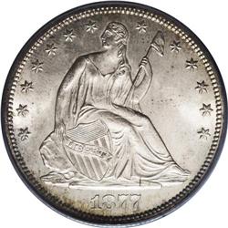 1877-S 50C MS66 PCGS. Type Two Reverse. WB-104, R.3. T 