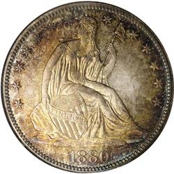 1880 50C MS66 NGC. The 1880 half dollar had a limited 