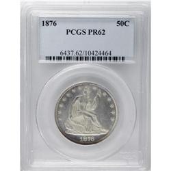 1876 50C PR62 PCGS. Type One Reverse. Open Bud. On the 