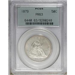 1879 50C PR63 PCGS. A pleasing Select Proof with unusu 