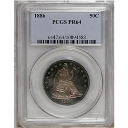 1886 50C PR64 PCGS. Choice and gleaming with classic c 