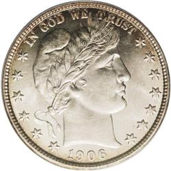 1906-D 50C MS66 PCGS. Lemon-gold toning endows the bor 