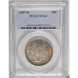 1907-O 50C MS64 PCGS. A lustrous and well struck near- 