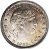 Image 1 : 1907-S 50C MS65 PCGS. The 1907-S is a rare and underra 