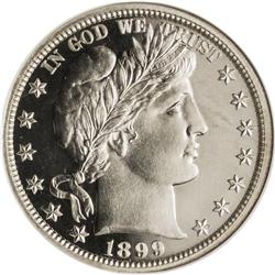 1899 50C PR65 Cameo NGC. A Gem Cameo proof with exquis 