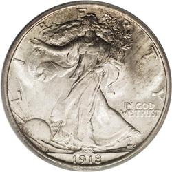 1918 50C MS65 PCGS. The 1918 is somewhat difficult to 