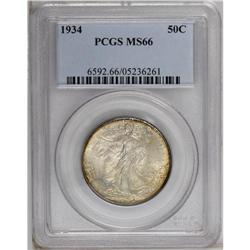 1934 50C MS66 PCGS. Solidly struck and highly lustrous 