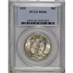 1935 50C MS66 PCGS. The upper left reverse has an area 