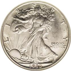 1935-S 50C MS64 NGC. Honey and steel-blue patina enric 