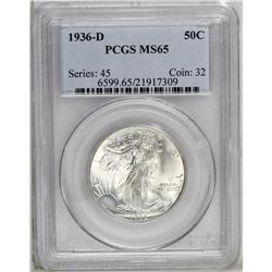 1936-D 50C MS65 PCGS. This example is typical of most 