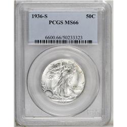 1936-S 50C MS66 PCGS. A few spots of haze are present 