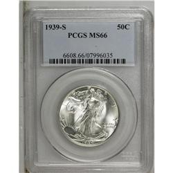 1939-S 50C MS66 PCGS. Typically struck and essentially 