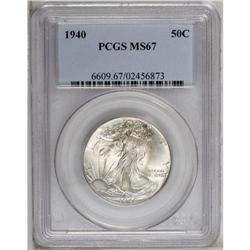 1940 50C MS67 PCGS. A nicely struck short-set Superb G 