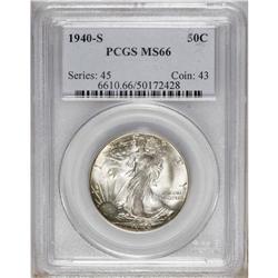 1940-S 50C MS66 PCGS. Despite the usual weakness, the 