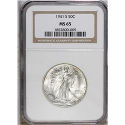 1941-S 50C MS65 NGC. A lovely short-set Gem, brilliant 