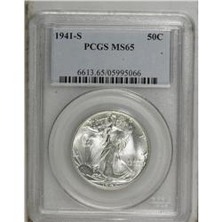 1941-S 50C MS65 PCGS. Minor separation is noted on the 