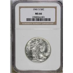 1941-S 50C MS66 NGC. Highly lustrous with hardly any t 