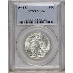 1944-S 50C MS66 PCGS. Essentially untoned and typicall 