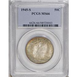 1945-S 50C MS66 PCGS. Well struck and lustrous with so 