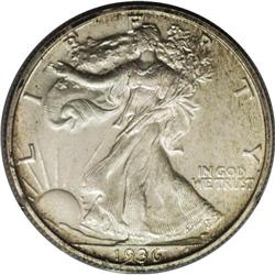 1936 50C PR65 PCGS. This premier issue proof Walker bo 