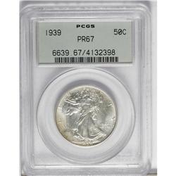 1939 50C PR67 PCGS. Seemingly flawless surfaces with a 