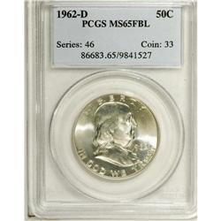 1962-D 50C MS65 Full Bell Lines PCGS. Highly lustrous 