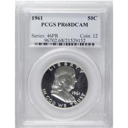 1961 50C PR68 Deep Cameo PCGS. Deeply reflective with 