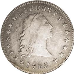 1795 S$1 Flowing Hair, Three Leaves--Damaged--ANACS. V 