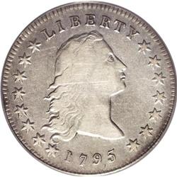 1795 S$1 Flowing Hair, Two Leaves VF25 PCGS. B-1, BB-2 