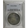 Image 3 : 1861 S$1 PR64 PCGS. A sharply struck proof dollar, env 