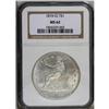 Image 3 : 1874-CC T$1 MS62 NGC. Silver-steel fields contrast nic 