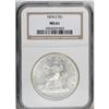 Image 1 : 1874-S T$1 MS61 NGC. A brilliant and conditionally sca 