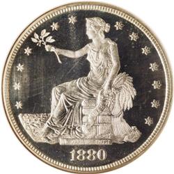 1880 T$1 PR68 Ultra Cameo NGC. The last business strik 