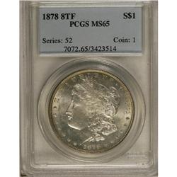 1878 8TF S$1 MS65 PCGS. VAM-21. A nicely struck and li 