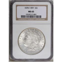 1878 7/8TF S$1 Strong MS65 NGC. VAM-37. This piece is 