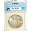 Image 1 : 1878-CC S$1 MS64 ANACS. Highly lustrous and nicely str 