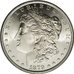 1879 S$1 MS66 PCGS. The 1879 Morgan dollar is quite pl 