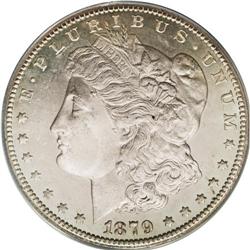 1879-CC S$1 MS64 Prooflike ANACS. A nicely cameoed exa 