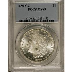 1880-CC S$1 MS65 PCGS. Frosty surfaces are essentially 
