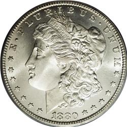 1880-CC S$1 MS66 PCGS. A beautiful Carson City Premium 