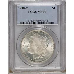 1880-O S$1 MS64 PCGS. Micro O. A gorgeous near-Gem wit 